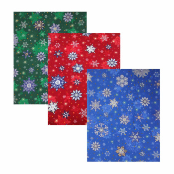 Полотенце вафельное 48*60см на хангере Снежинки цвет в ассортименте Touch *6/84