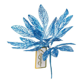 Ветка декоративная "Сказочный листопад" 25 см, Голубой