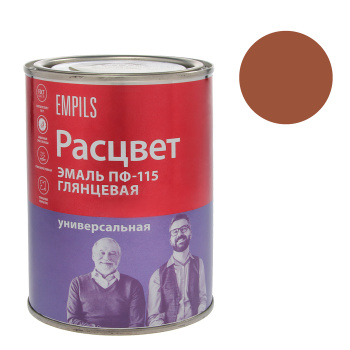 Эмаль ПФ-115 коричневая 0,9 кг Расцвет *1/14/588
