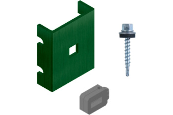 Комплект крепления №5.1 кр.саморез 5,5*38, скоба 40*35 Zn+ПП RAL6005 с вкладышем *10 Комплект крепления №5.1 кр.саморез 5,5*38, скоба 40*35 Zn+ПП RAL6005 с вкладышем *10