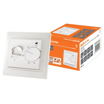 Терморегулятор "Таймыр" д/теплых полов ТТП 16А с датчиком 3м белый TDM SQ1814-0031 *1/64