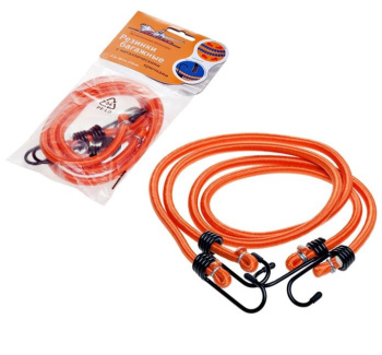 Резинка, набор 2 шт, 80 см, d=8 мм, металлические крючки 1355623