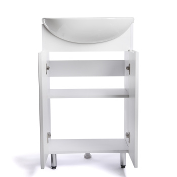 Комплект тумбы с раковиной BROZEX-WOOD Симпл 50, белый