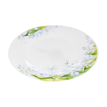 яяяТарелка стеклокерамика "МФК" "Ландыши" мелкая d23см NRP90T/6 *6/36