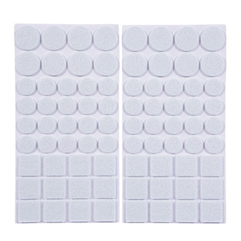 Протекторы защитные из фетра d20мм, d27мм, d24*24мм "VORTEX" белые (26011) *1