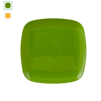 Тарелка пластм. мелкая квадр.240х240мм арт.352 ("Полимербыт") *1/40