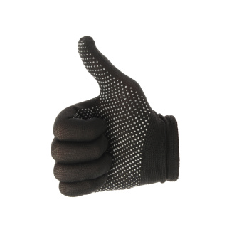 Перчатки нейлон с ПВХ точ 15кл 25 гр черные (4116Р)  *10/600