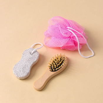 Набор банный 3 предм. (Мочалка, пемза, расческа), цвет МИКС   3665342