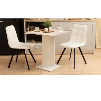 Стол обеденный прямоугольный нераздв.Анкона Тип1 650*650*770мм Белый ТриЯ*1