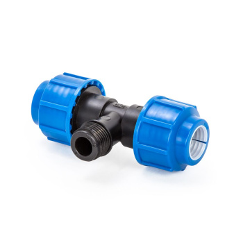 Тройник ПНД компрессия Ø 32х3/4"х32 наруж.резьба *1/25