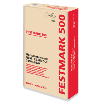 Цемент 25 кг SLK Cement Festmark 500, ЦЕМ I 42.5 Н, ПЦ500