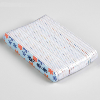 Пилка наждачная для ногтей, овальная, абразивность 200, цвета МИКС 1432477