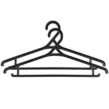 Плечики-вешалка для одежды пластм. р-р 46-48 "Костюмная" Черный ПЛ КЧ (Екатеринбург) *1/60