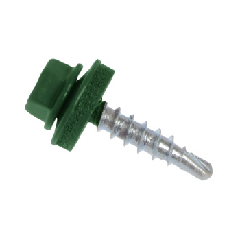 Саморез кровельный 5.5х25 мм BROZEX, RAL 6005, оцинкованная сталь