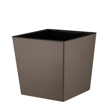 Кашпо пластм. "London CUBE" 11,6л 250х250мм h238мм со вставкой Французский платан IG780110105 *1/6