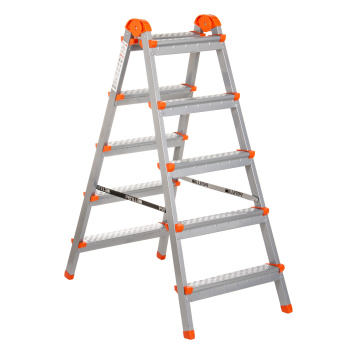 Стремянка стальная 2-х сторонняя 5 ступеней, выс.верхн. площ.1,03м 122405 "Ярус" "Perilla" *1