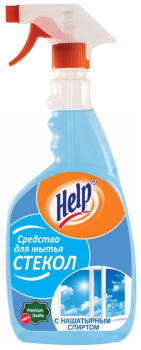 Чист.ср-во д/стекла ХЭЛП С распыл. 500мл. нашат. спирт (1--0327) *12