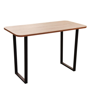 Стол ЭКСИ столешница 1150*590*22 мм Дуб каньон+ 2 трапецивидные опоры металл. ЧЕРНЫЙ *1