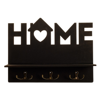 Ключница "Home" чёрная 5059647