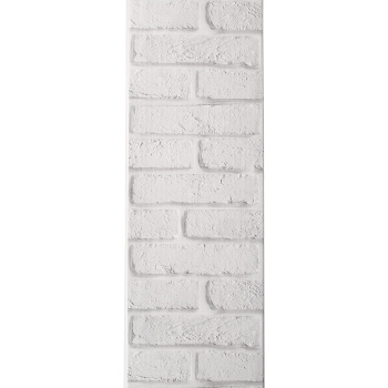 Панель ПВХ 2600х250 мм Центурион, кирпич белый, 0.65 м²