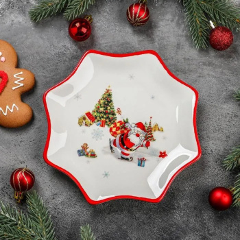 Блюдо сервировочное "На встречу Новому Году" 20х2,3 см 4826278