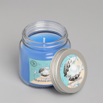 Свеча ароматическая в стекле 6,3см, 100мл, морской воздух  9338120