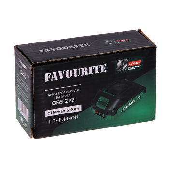 Батарея аккум. 21В 2,0Ач LI-ION OBS 21/2 к инструменту серии OneBatterySystem FAVOURITE *1/40