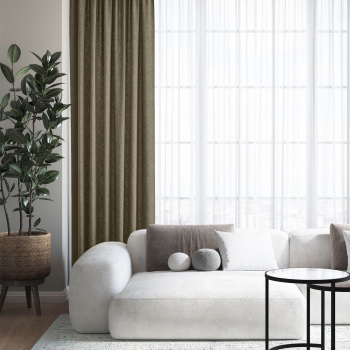 Штора блэкаут рогожка 150*270см мокко Волшебная ночь *1/4