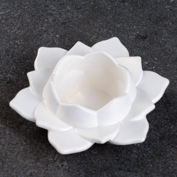 Подсвечник "Лотос новый" перламутр, 12х12х4см 7696461