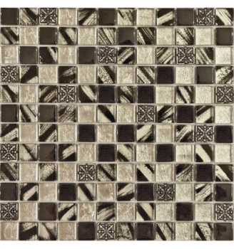 Мозаика 30х30 см Гранит Холл P-369, 0.09 м², стекло, серый