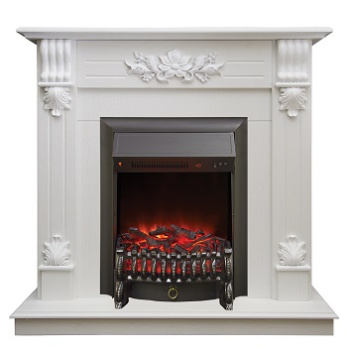 Каминокомплект (портал) OCTAVA  WT +(очаг) Fobos-S lus BL  *1