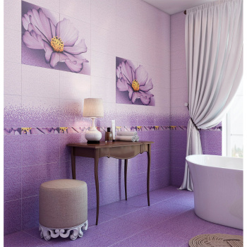 Плитка 40х40 см напольная 1.6 м² Axima Виола, фиолетовый