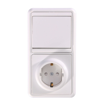 Блок комбинир. БКВР 1кл (выкл. + роз с з/ш, СП) TDM SQ1813-0001 *1/10/120