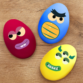 Набор для декорирования яиц наклейками Страна монстриков   1565869