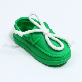 Игрушка резиновая с канатом "Мокасины", 13 см 1716362