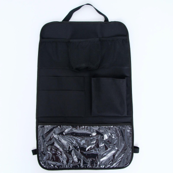 яяяОрганайзер на спинку сидения автомобиля, c карманами,оксфорд, цвет черный 4940735