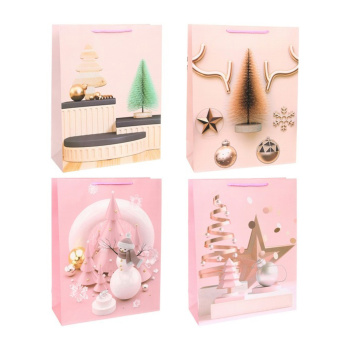 Пакет подарочный «Стильная зима», 26х32х10 см