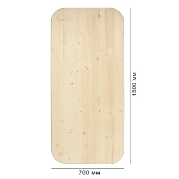 Столешница овал 700х1500мм сорт АВ Хвоя *1