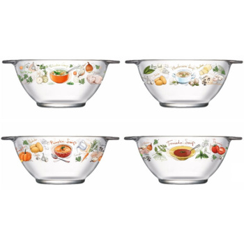 Бульонница стекло 560мл "Вкусный супчик" набор 4шт. Q5158 Luminarc *1/4