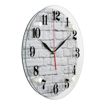 Часы настенные, серия: Интерьер, "Кирпичи", плавный ход, d-30 см 9326926