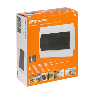Бокс ЩРВ-П-12 С/П 12мод. (пластик, 30*48*53 ) рейка DIN TDM SQ0902-0004 *1/10 Бокс ЩРВ-П-12 С/П 12мод. (пластик, 30*48*53 ) рейка DIN TDM SQ0902-0004 *1/10