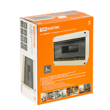 Бокс ЩРН-П-12мод. IP65 навесной пластик TDM SQ0908-0003 *1/20