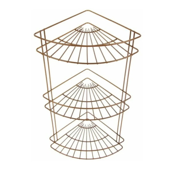 Полка угловая 3-ярусная Slim, цвет бронза   2699527