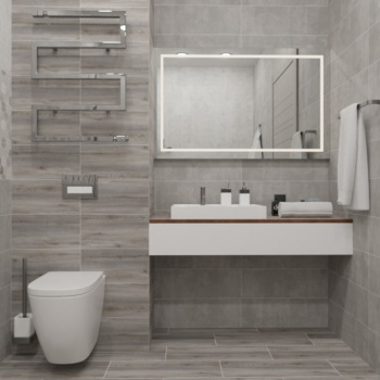 Плитка 60х20 см настенная 0.84 м² Lasselsberger Ceramics Гексацемент, серый