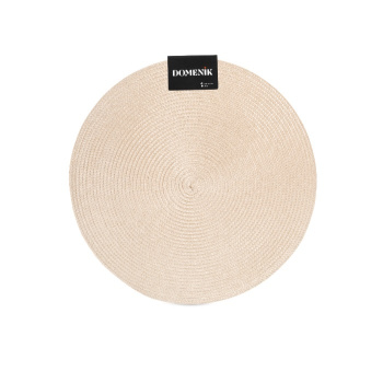 Салфетка сервировочная "мат" полипроп. круглая d38см "Beige" бежев. арт.DM9893 "Domenik" *4/24