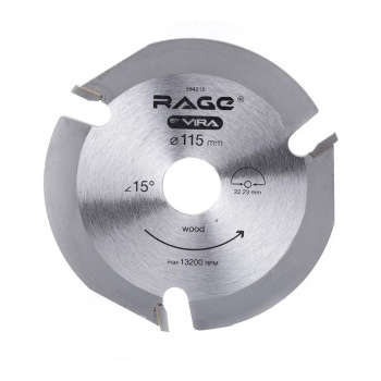 Диск пильный для УШМ по дереву 115 мм RAGE by VIRA Диск пильный для УШМ по дереву 115 мм RAGE by VIRA