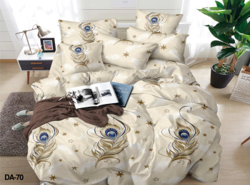 Постельное белье евро бамбук Орхидея DA-70, наволочки 70*70 - 2шт *1