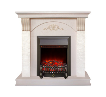 Каминокомплект (портал) CORFINO STD/18 WT + (очаг) FOBOS LUX*1