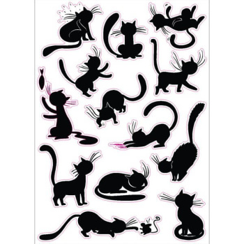 Наклейка декоративная DECORETTO "Кошечки"