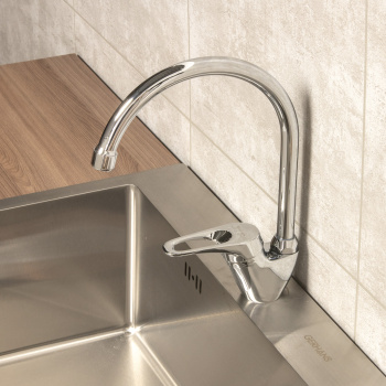Смеситель для кухни GROSS AQUA Base 3205258С-В01 высокий излив, поворотный *1/10 Смеситель для кухни GROSS AQUA Base 3205258С-В01 высокий излив, поворотный *1/10